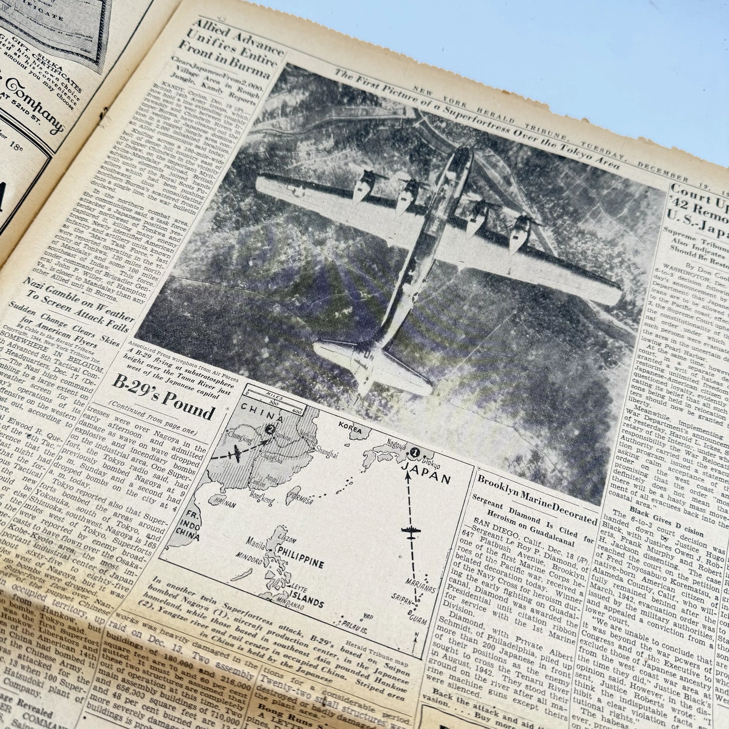 The Battle of the Bulge — The New York Herald Tribune — December 19 and 28, 1944
