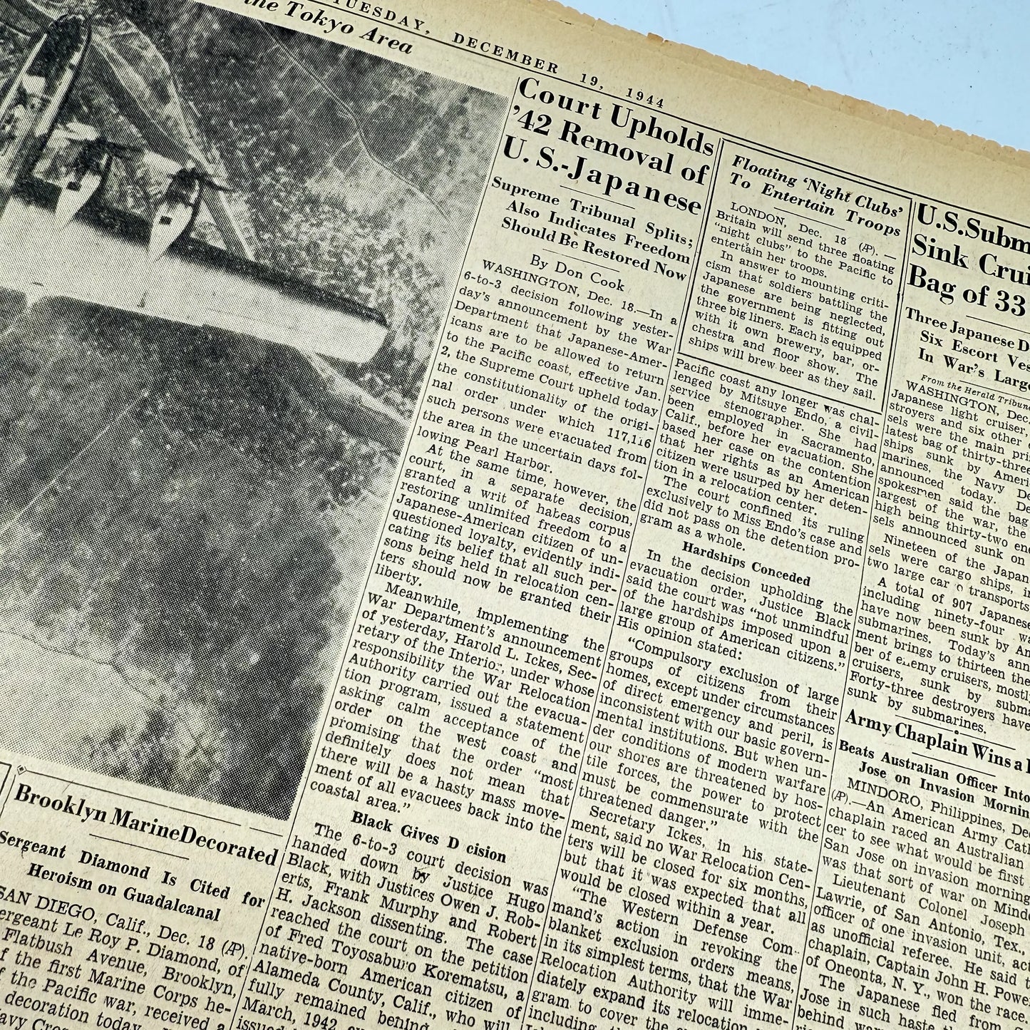 The Battle of the Bulge — The New York Herald Tribune — December 19 and 28, 1944