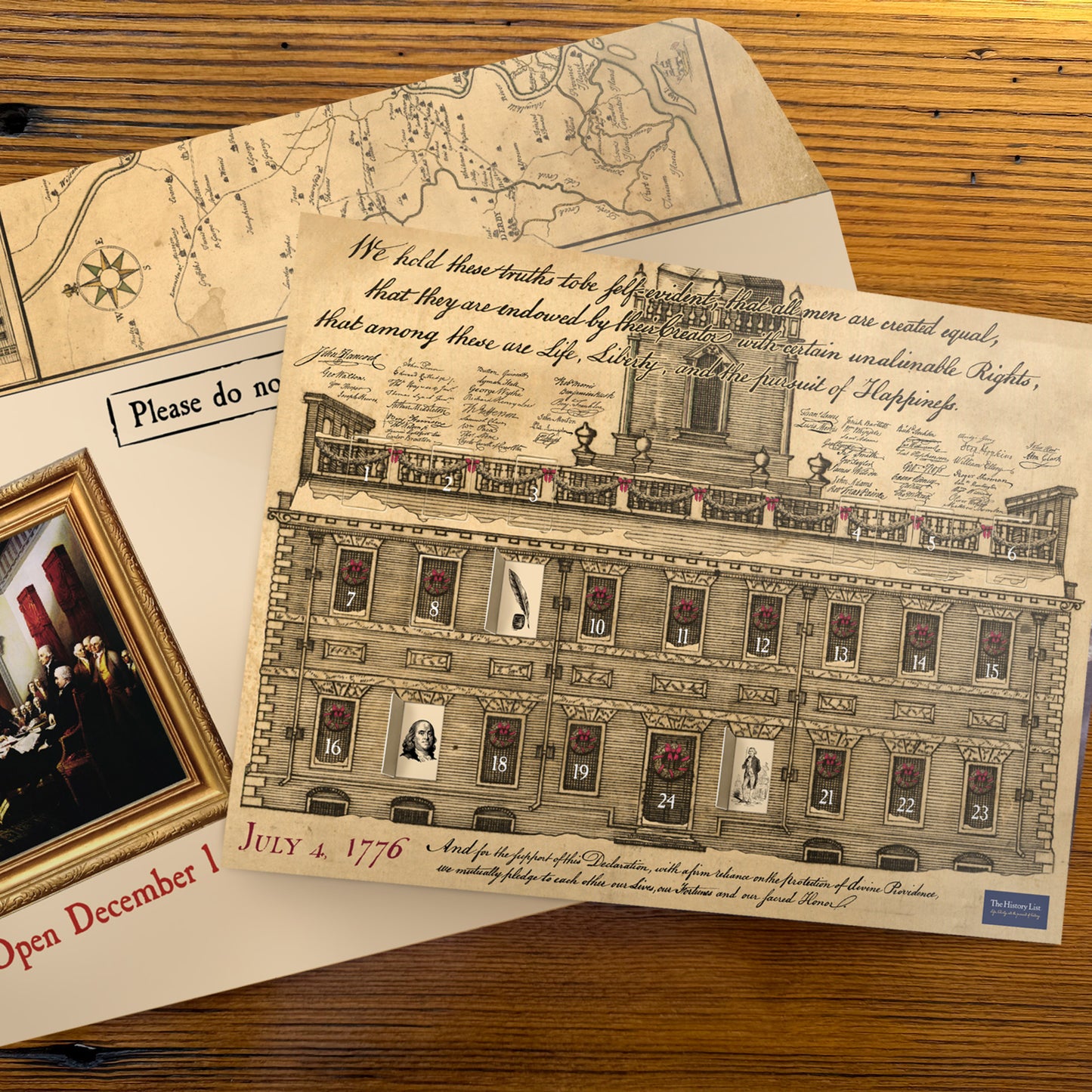1776 Signing the Declaration of Independence Advent Calendar — with special mailing envelope