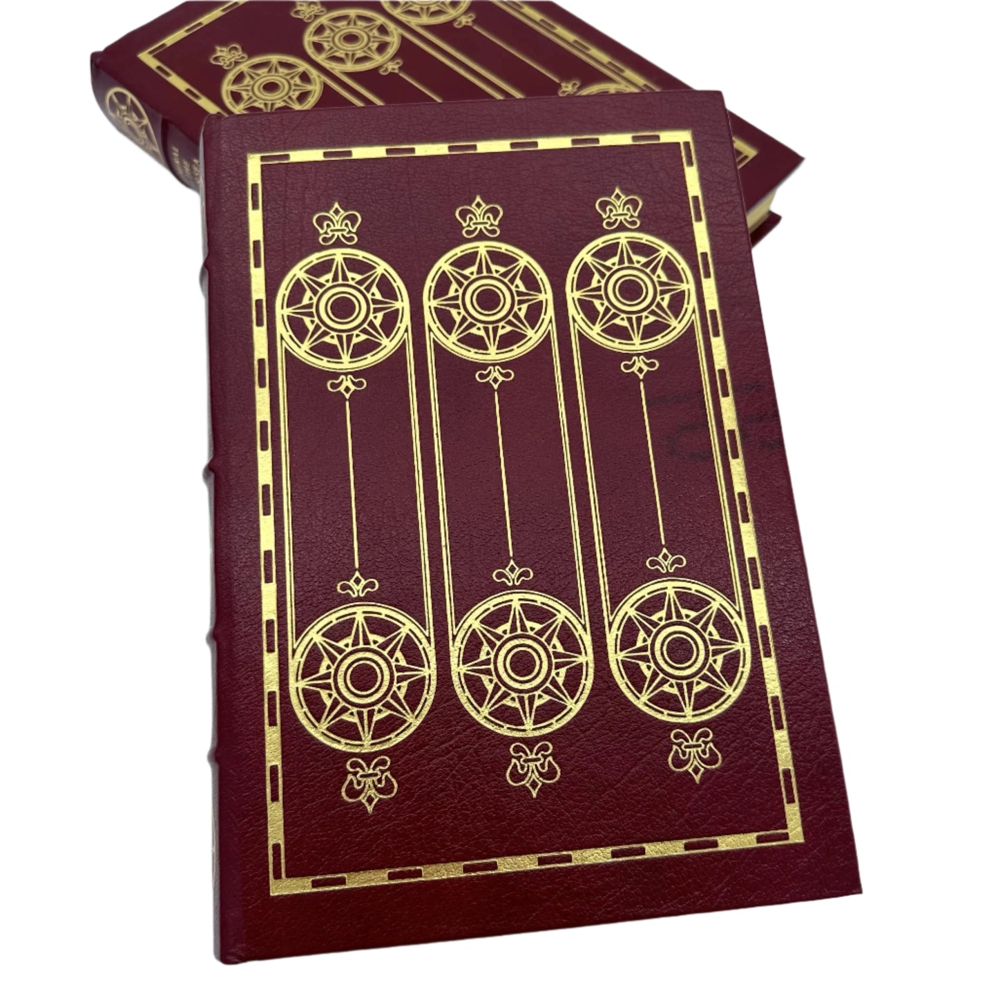 1942 "Admiral of the Ocean Sea: A Life of Christopher Columbus" — Samuel Eliot Morison — Leather-bound, gilt-edged Easton Press edition — 2 volumes