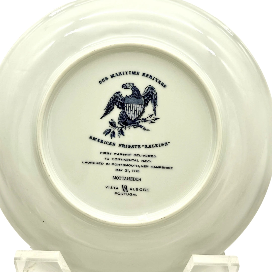 The "Raleigh," the Continental Navy's first warship — Two plates and a set of 6 mugs