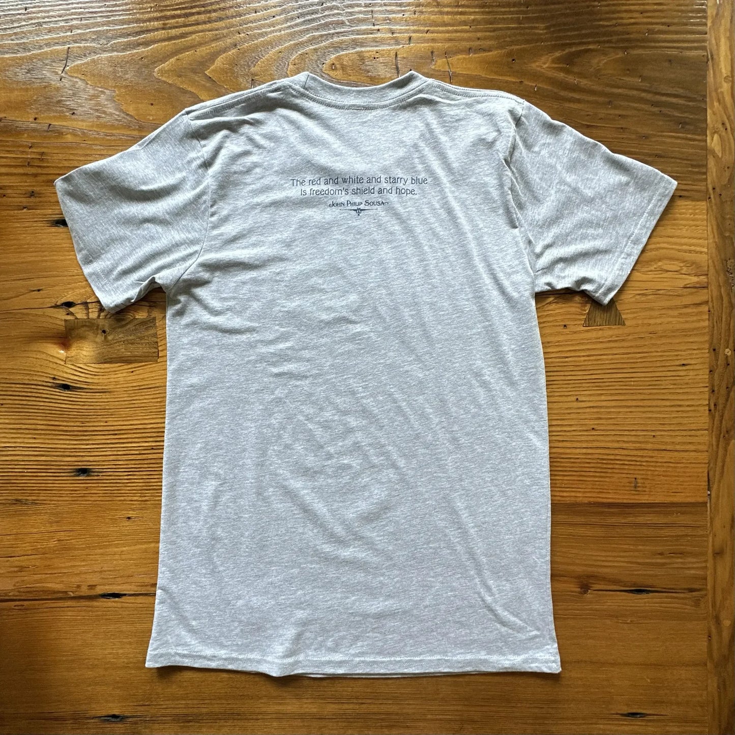 Back view of the "Stars and Stripes Forever" Shirt from The History List Store.