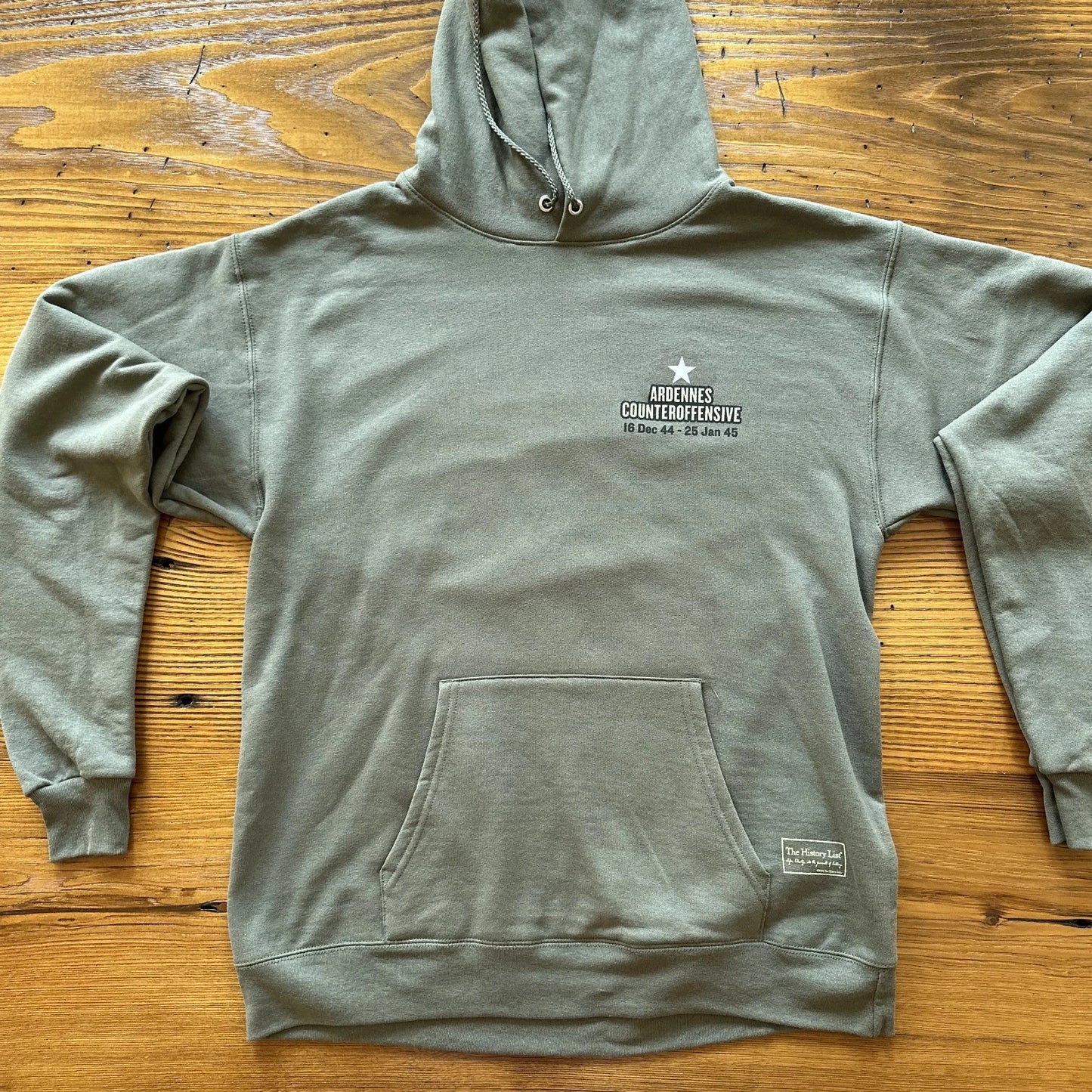 Front of The Battle of the Bulge Hooded sweatshirt from The History List store