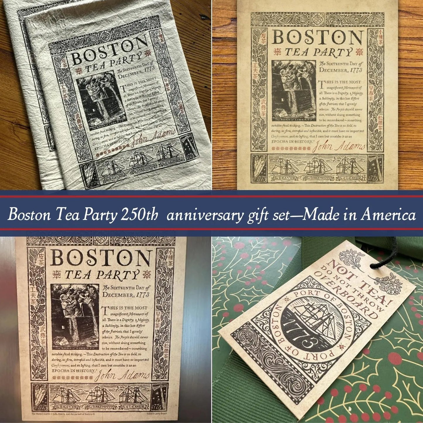 Boston Tea Party 250th anniversary gift set—Made in America
