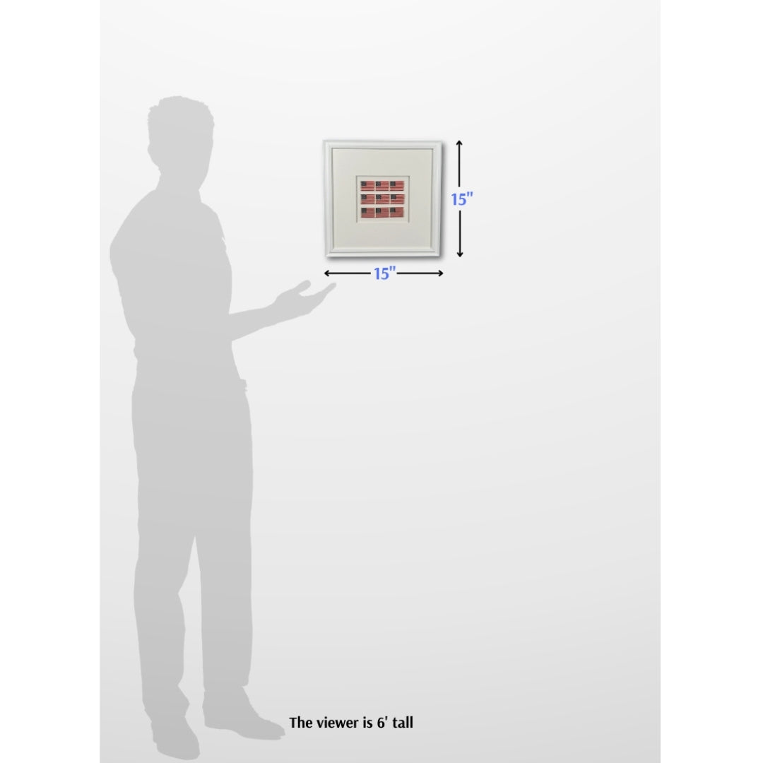 Measurement of 1876 American Centennial Silk Flags — Framed from The History List store
