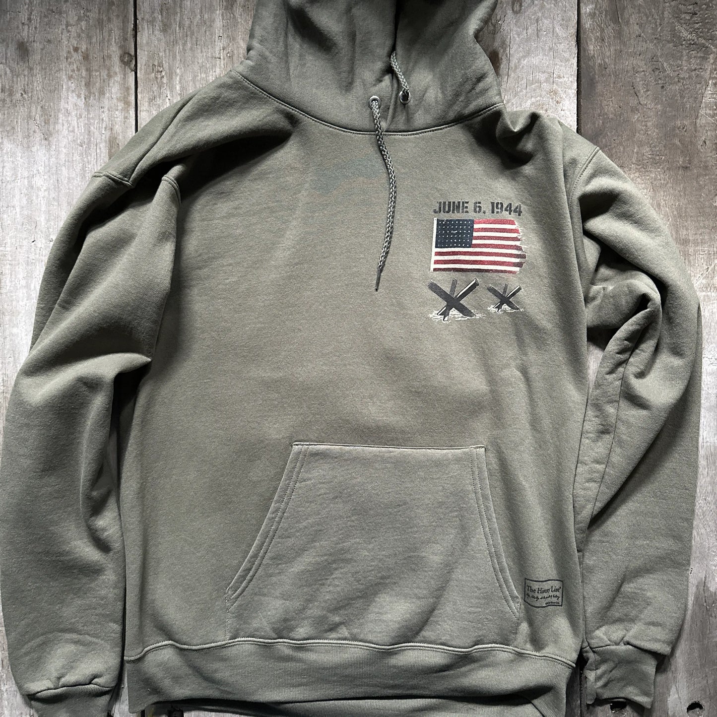 Front of D-Day Operation Overlord Hooded sweatshirt from The History List Store.