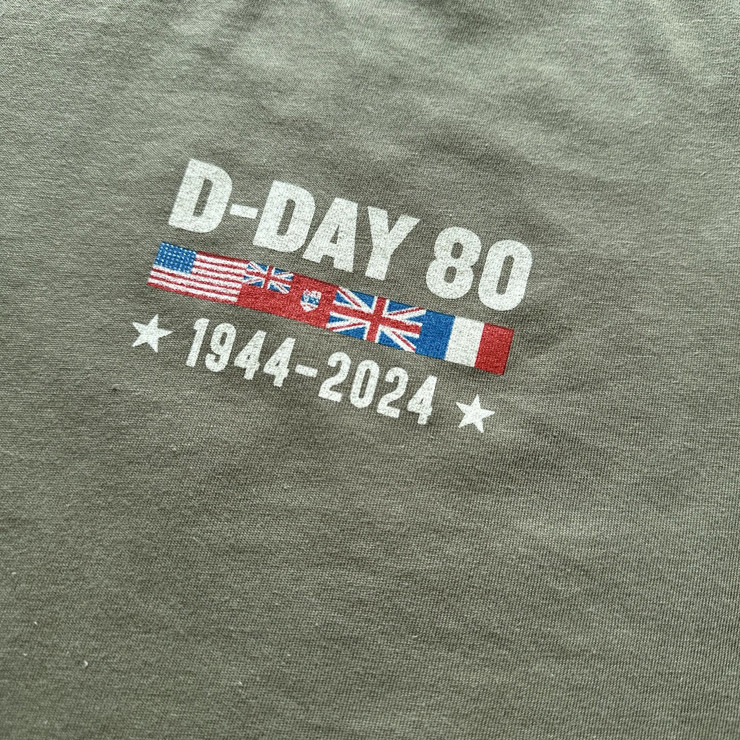 Close-up of D-Day 80th Anniversary Long-sleeved shirt from The History List store
