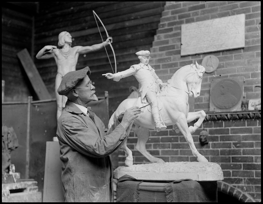 Paul Revere Desk Statue