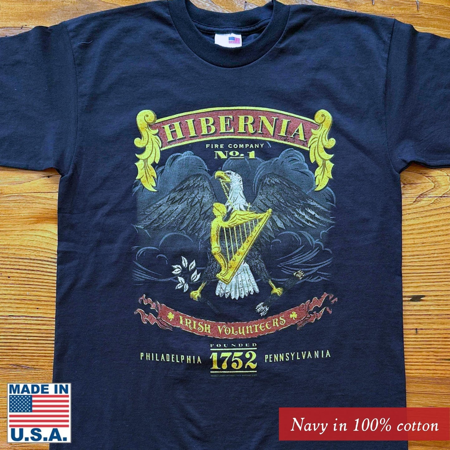 Irish Volunteers - Hibernia Fire Company shirt in Navy, from The History List Store.