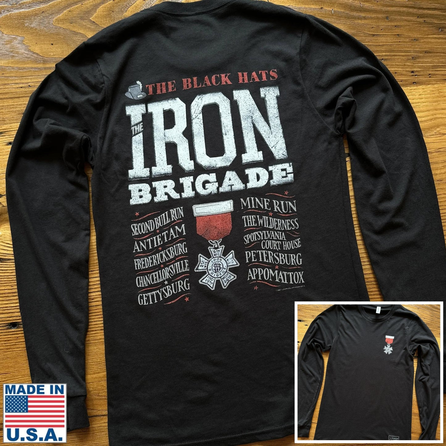 The Civil War "Iron Brigade" Long-Sleeved Shirt Made in America from The History List Store.