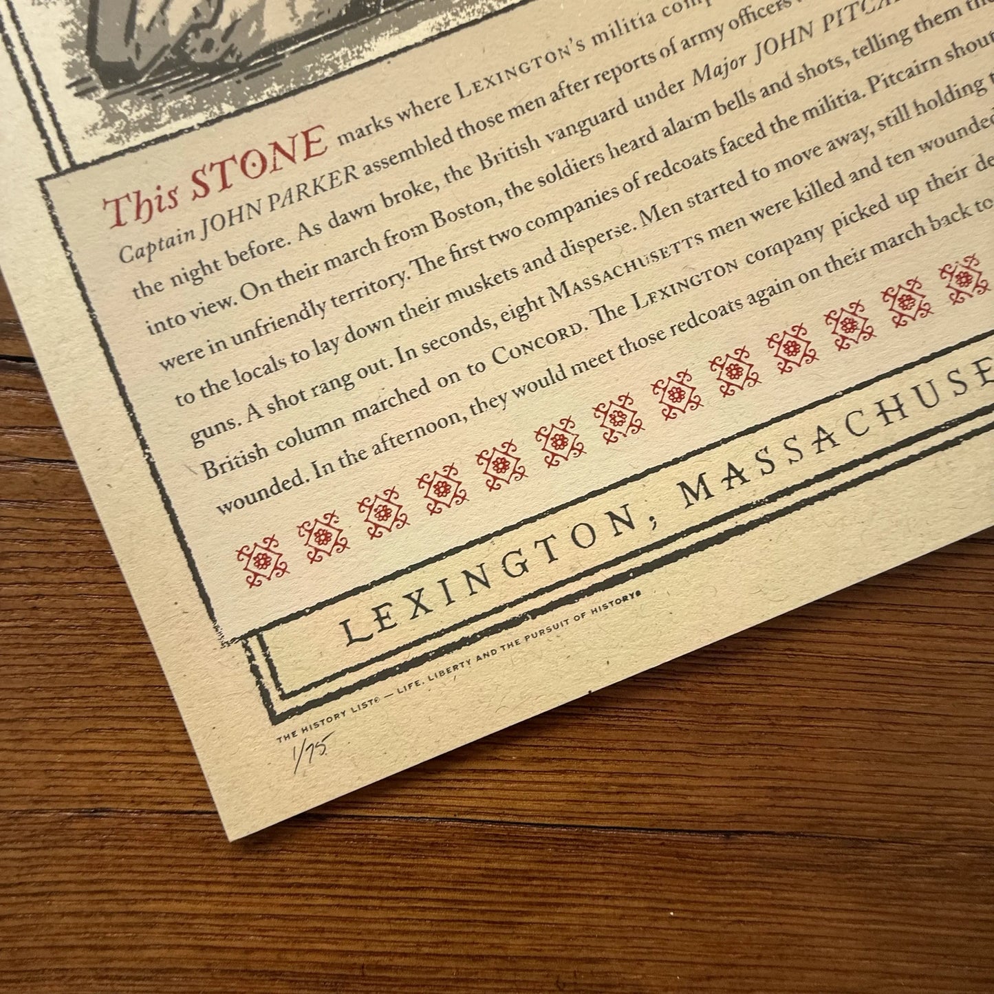 "Lexington Common — First Shots Fired" 250th Anniversary Limited edition framed print
