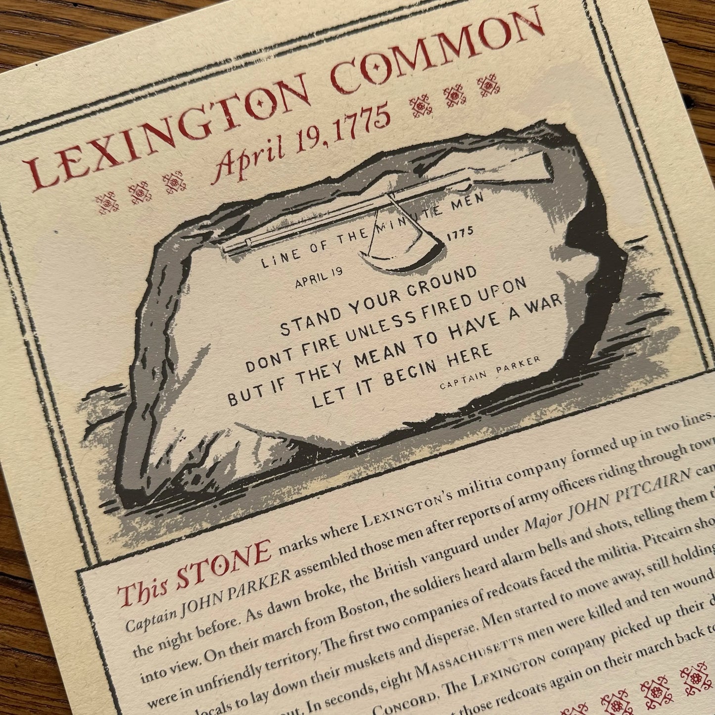 "Lexington Common — First Shots Fired" 250th Anniversary Limited edition framed print