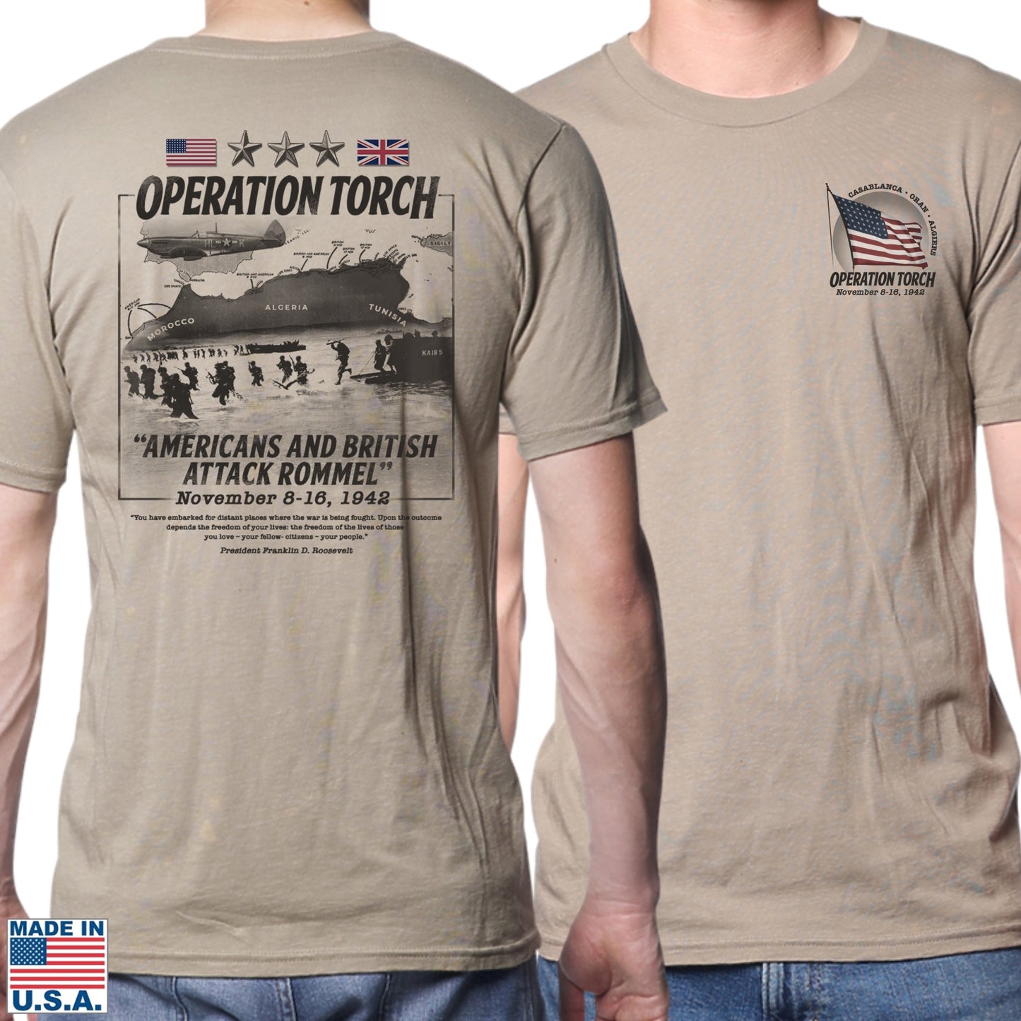 "Operation Torch" Made in America Shirt from The History List Store.