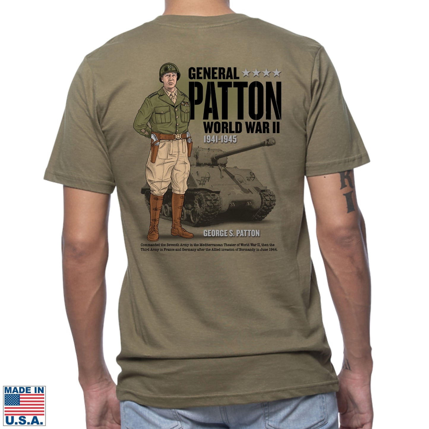 General George S. Patton — Our original design on a Made in America shirt