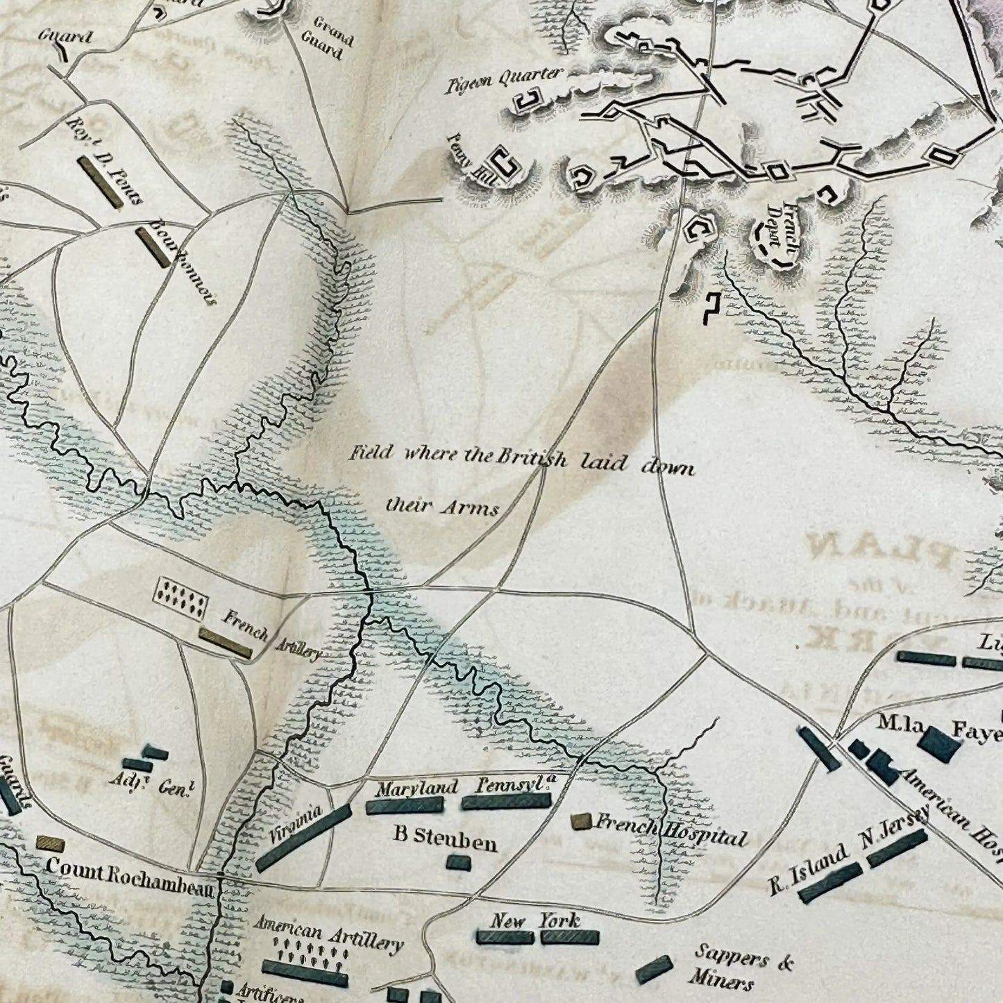 1805 "Atlas to Marshall's Life of Washington" — Ten hand-colored highly-detailed maps showing military engagements