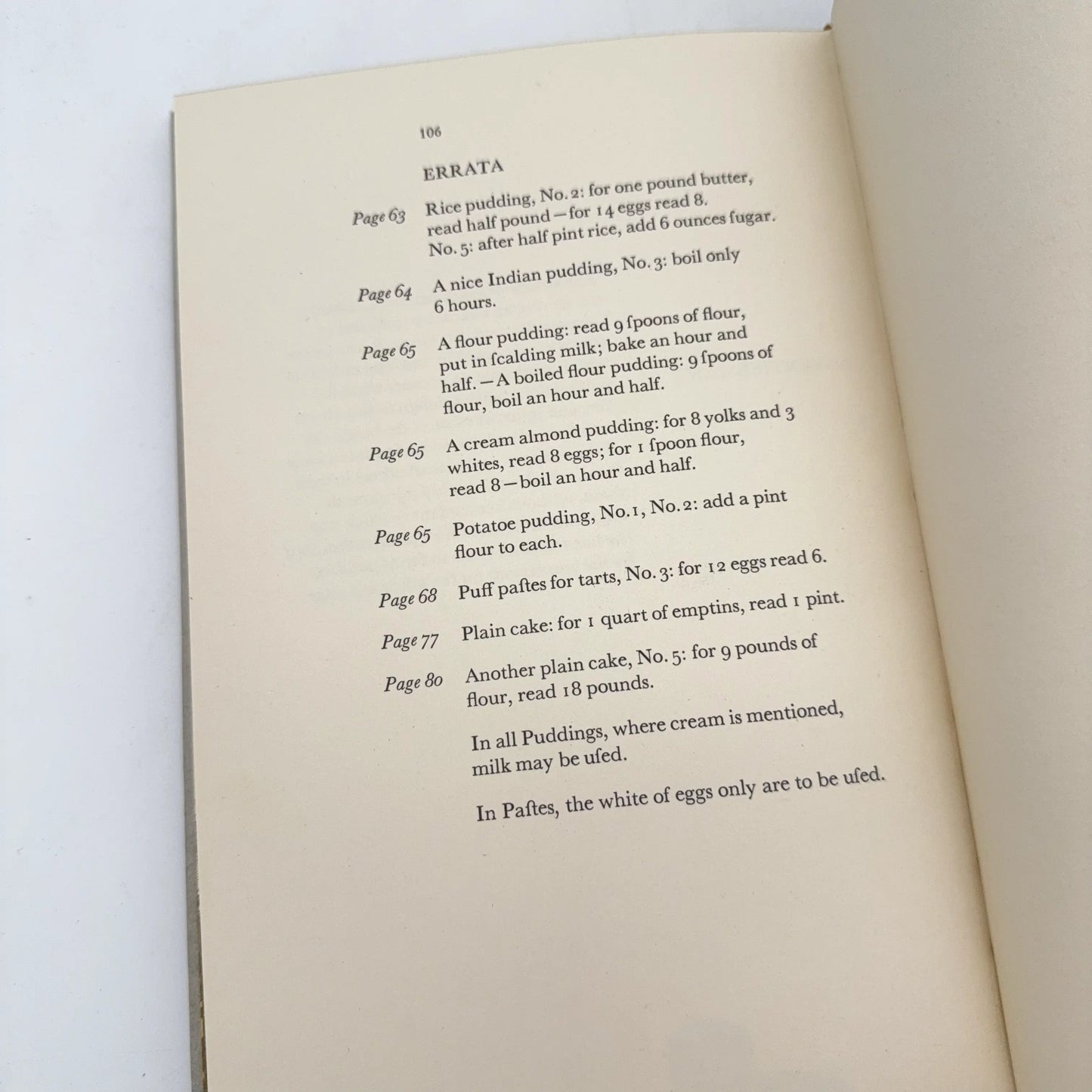 "American Cookery" by Amelia Simmons — First known cookbook written by an American