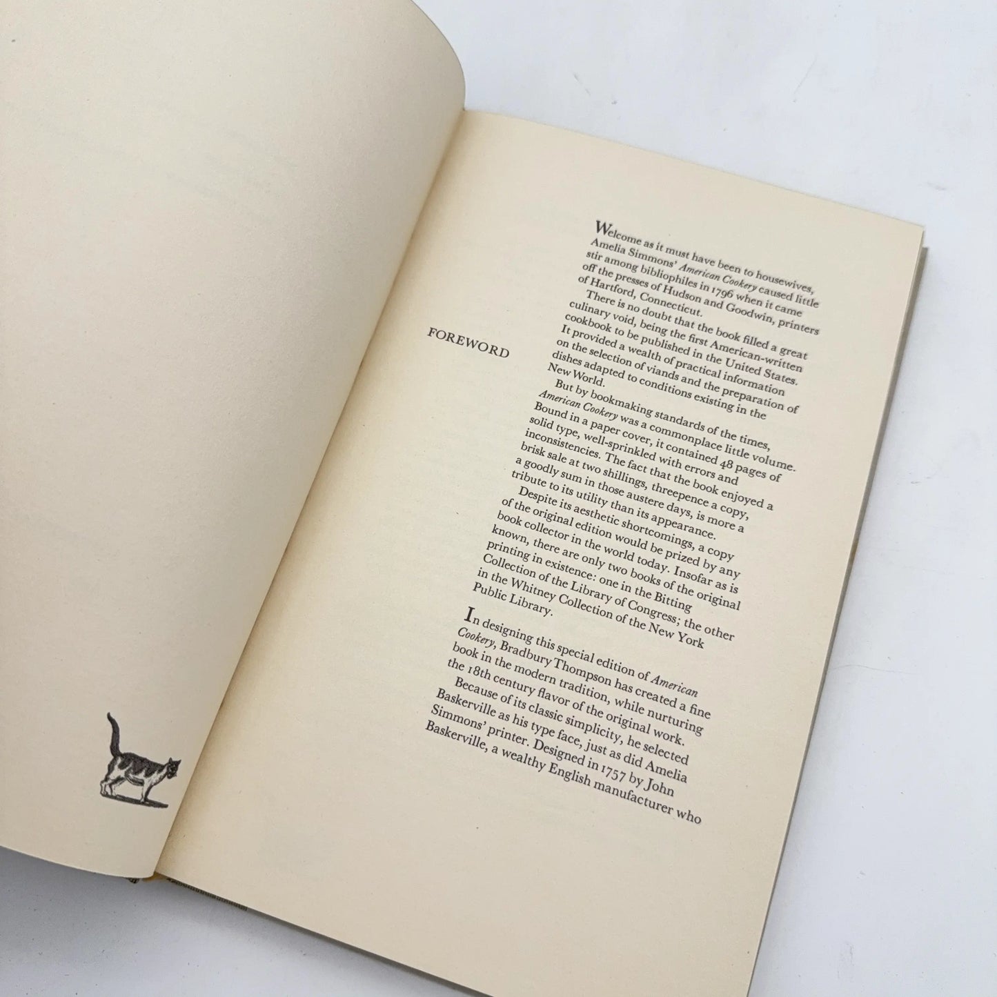 "American Cookery" by Amelia Simmons — First known cookbook written by an American
