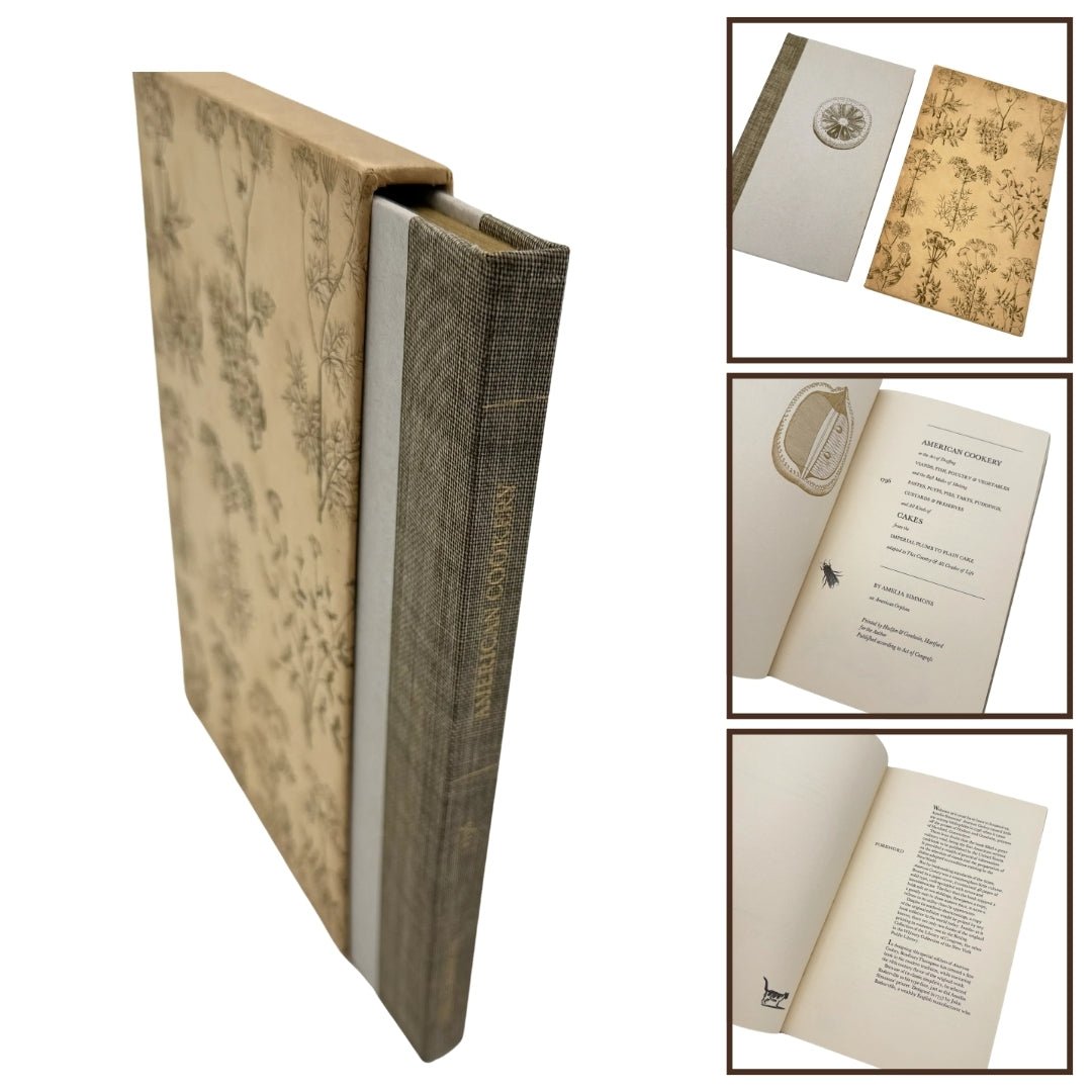 "American Cookery" by Amelia Simmons — First known cookbook written by an American