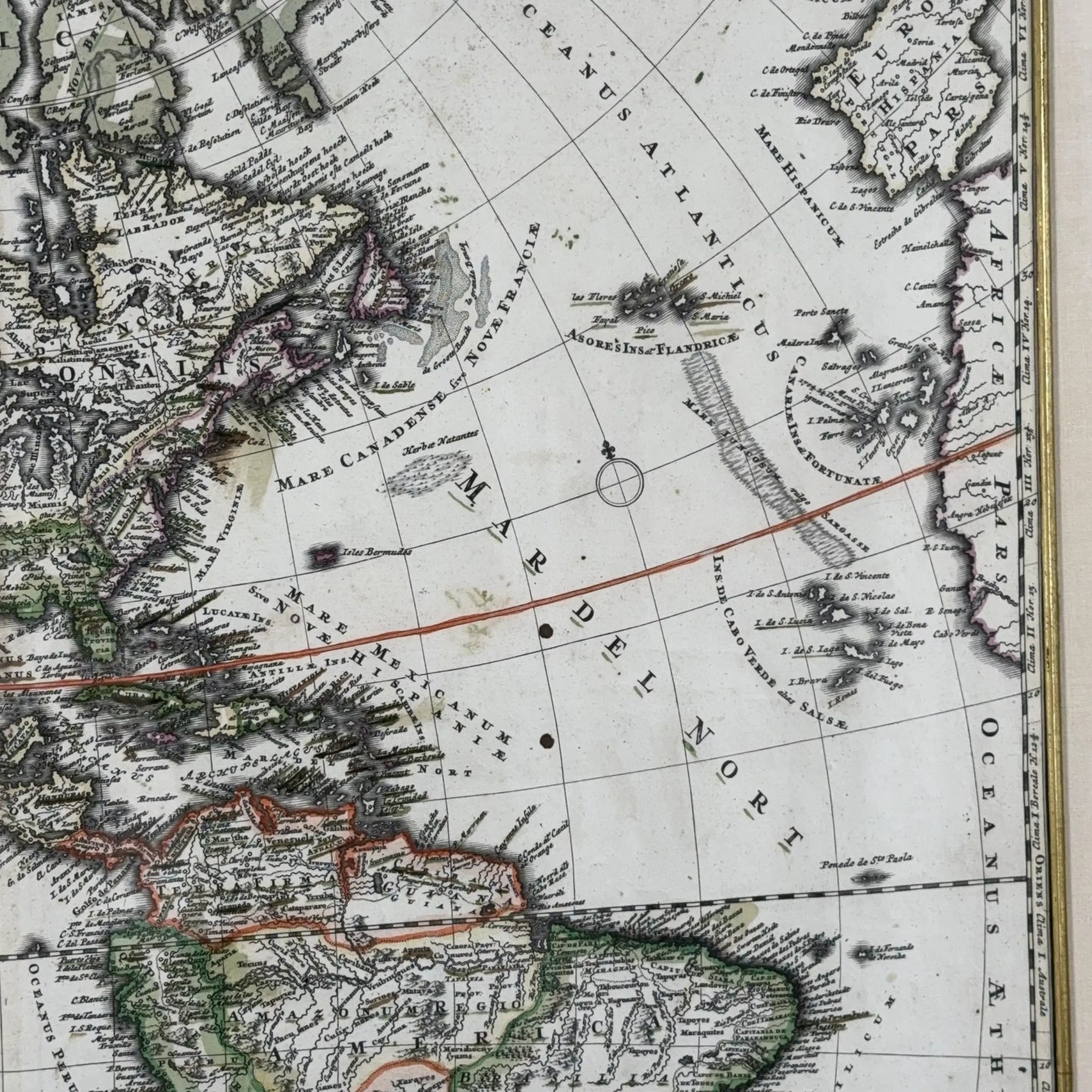 "Totius Americae Septentrionalis et Meridionalis" — Map of America — c1710