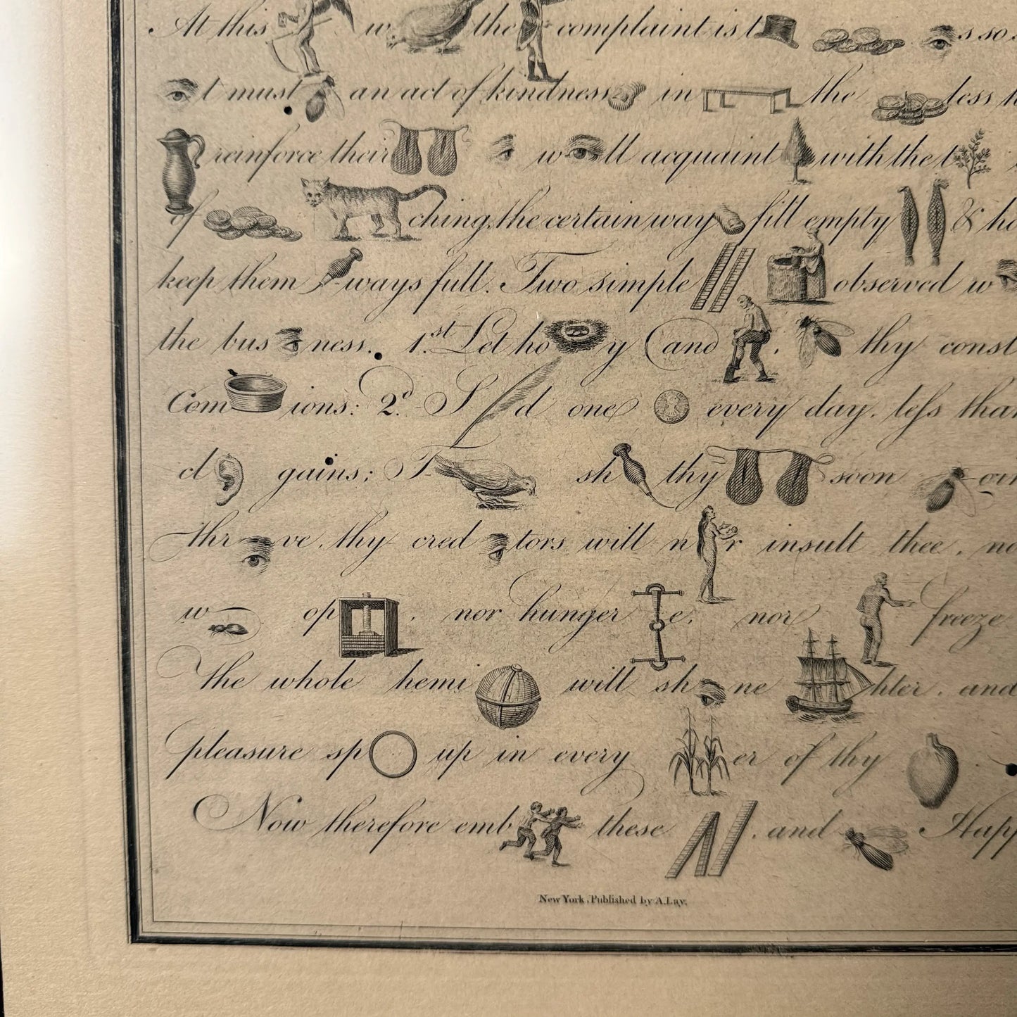 Benjamin Franklin — The Art of Making Money Plenty in every Man's Pocket — Framed