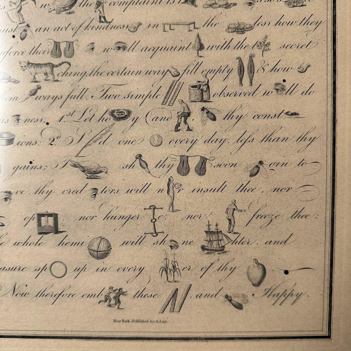 Benjamin Franklin — The Art of Making Money Plenty in every Man's Pocket — Framed