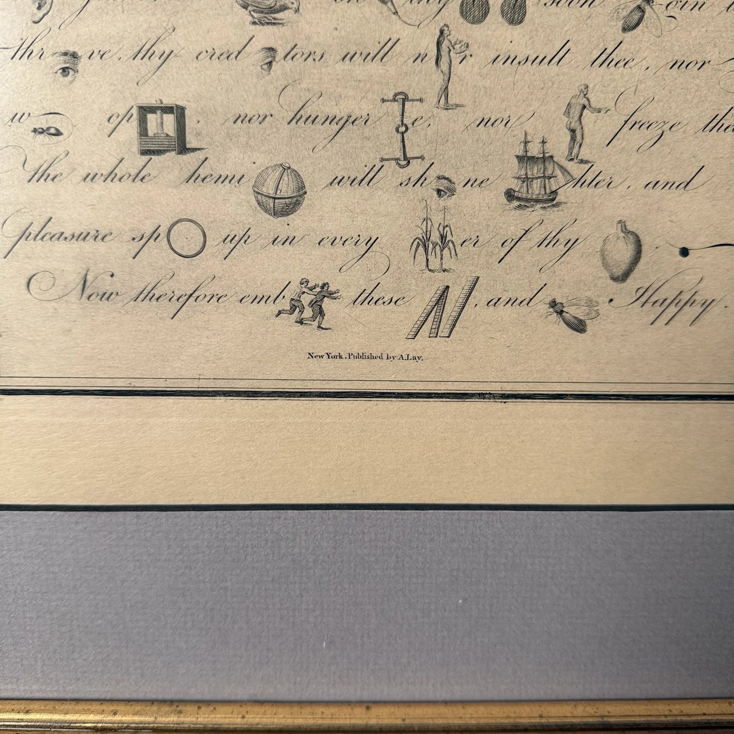 Benjamin Franklin — The Art of Making Money Plenty in every Man's Pocket — Framed