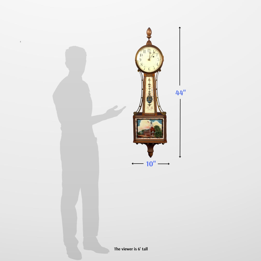 Independence Hall Banjo Clock from Waltham Watch Co.