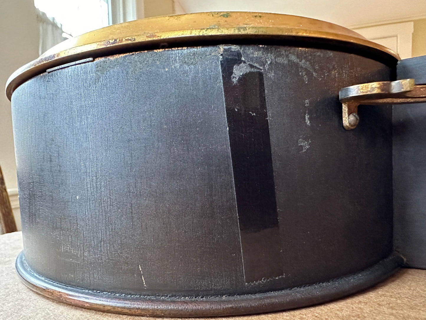 Seth Thomas "Banjo Clock" with a depiction of a naval engagement