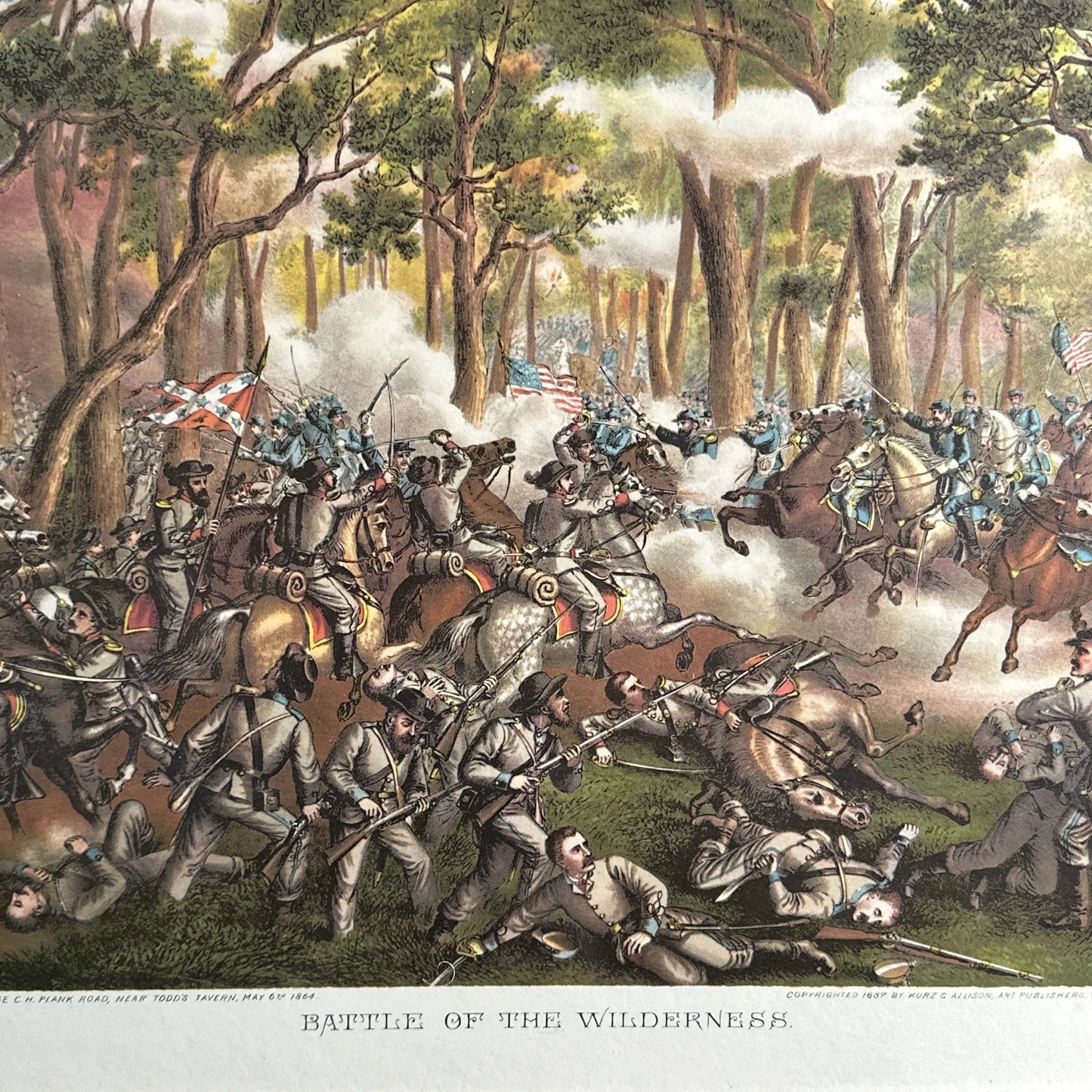 The Battle of the Wilderness - framed print