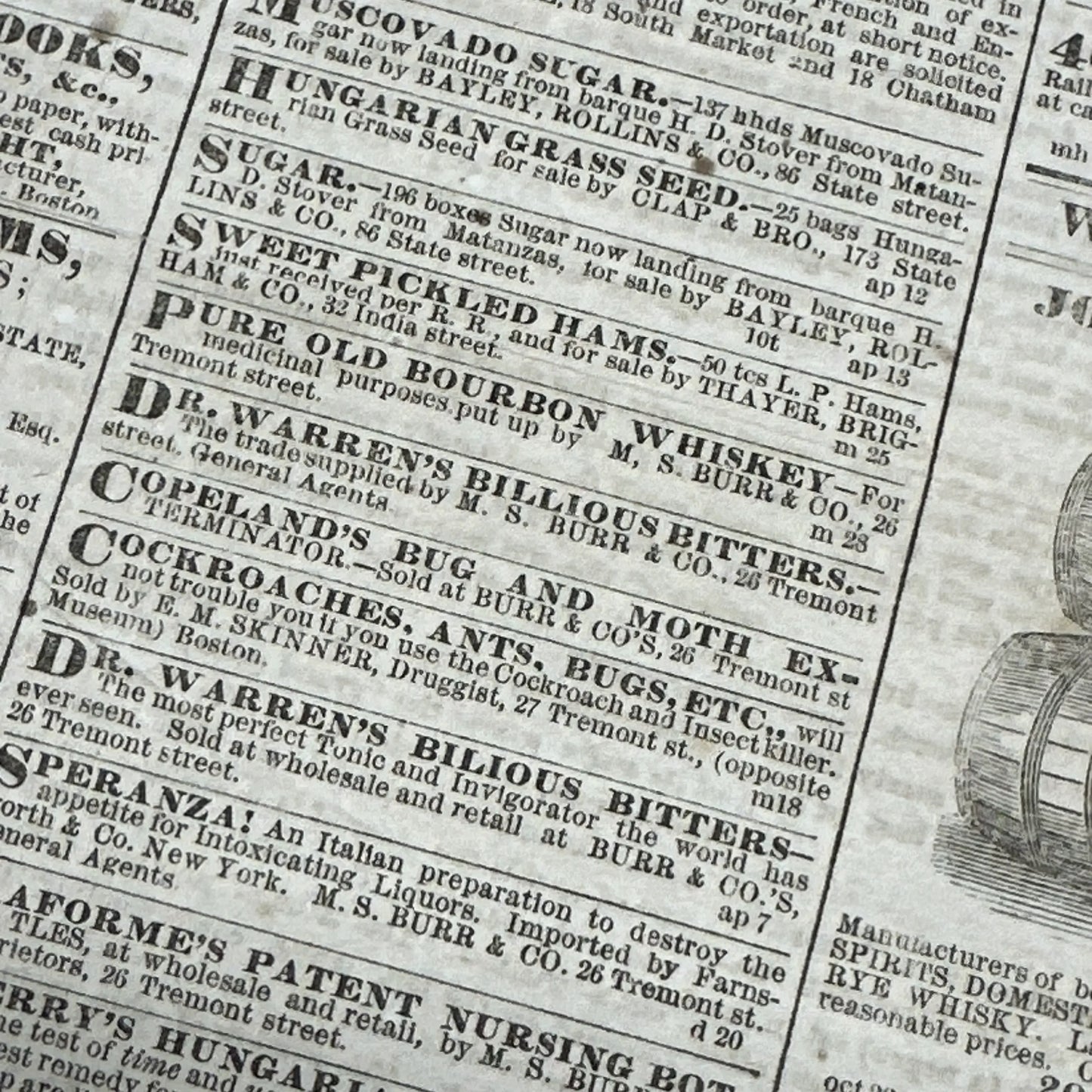 Framed April 17, 1865 newspaper reporting Lincoln's Assassination and Death