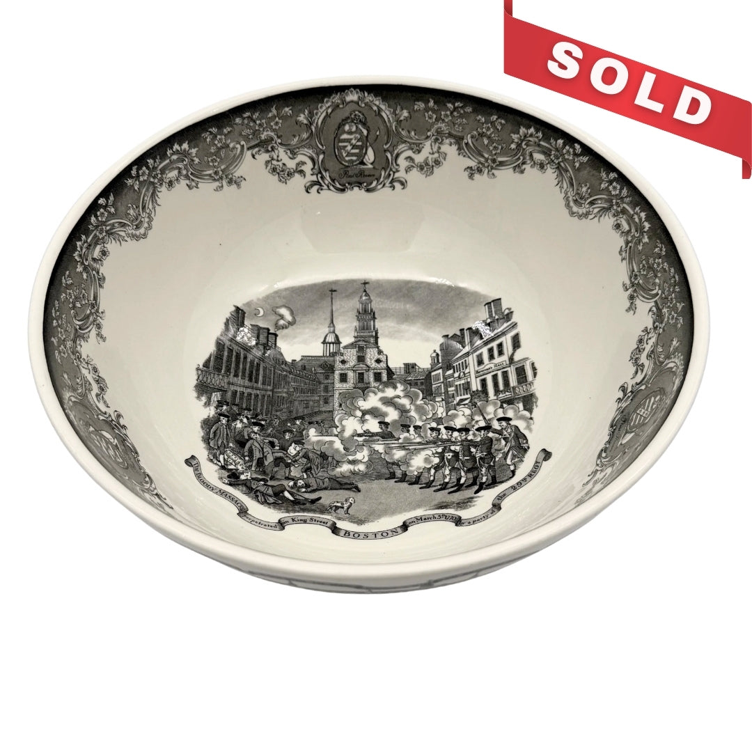 "The Boston Bowl" with images from Paul Revere engravings — From Wedgwood