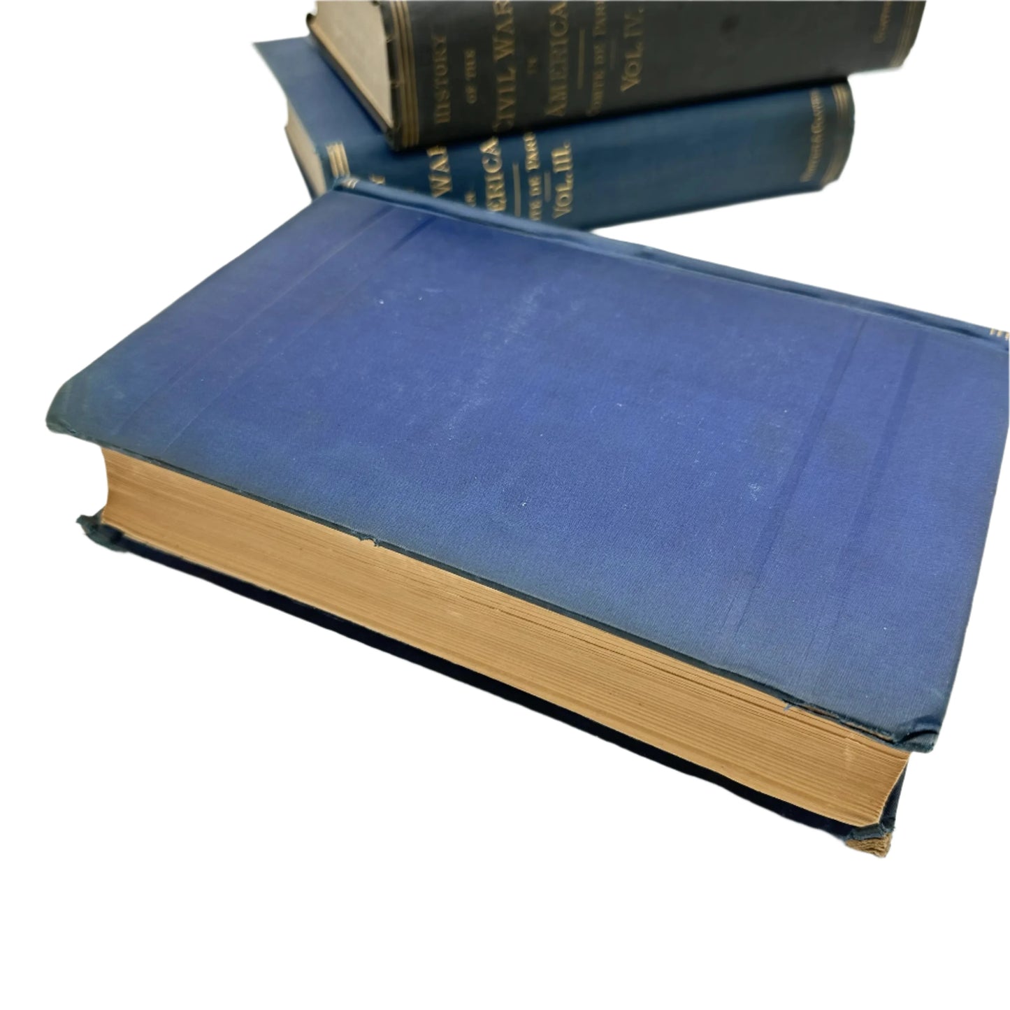 1875 "History of the Civil War in America" by Louis Philippe Albert, The Comte de Paris — Four volume set