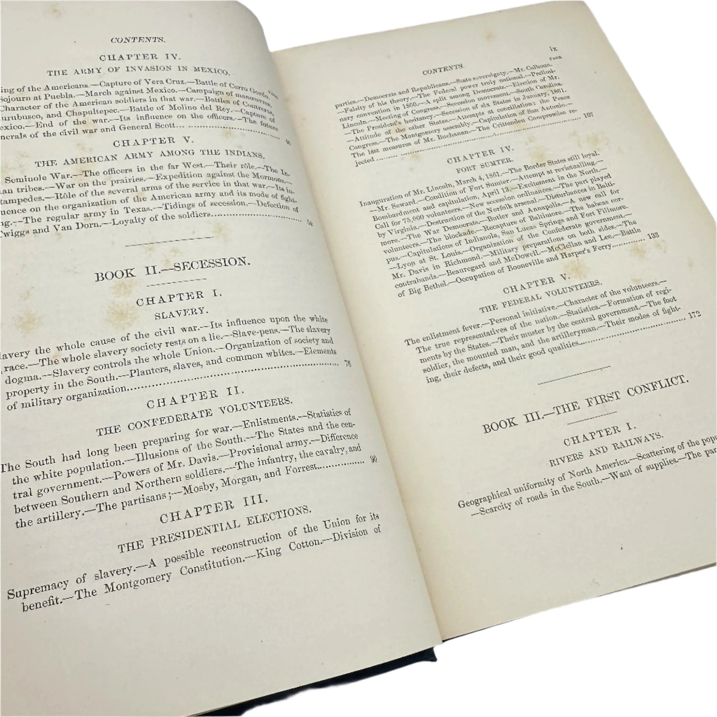 1875 "History of the Civil War in America" by Louis Philippe Albert, The Comte de Paris — Four volume set