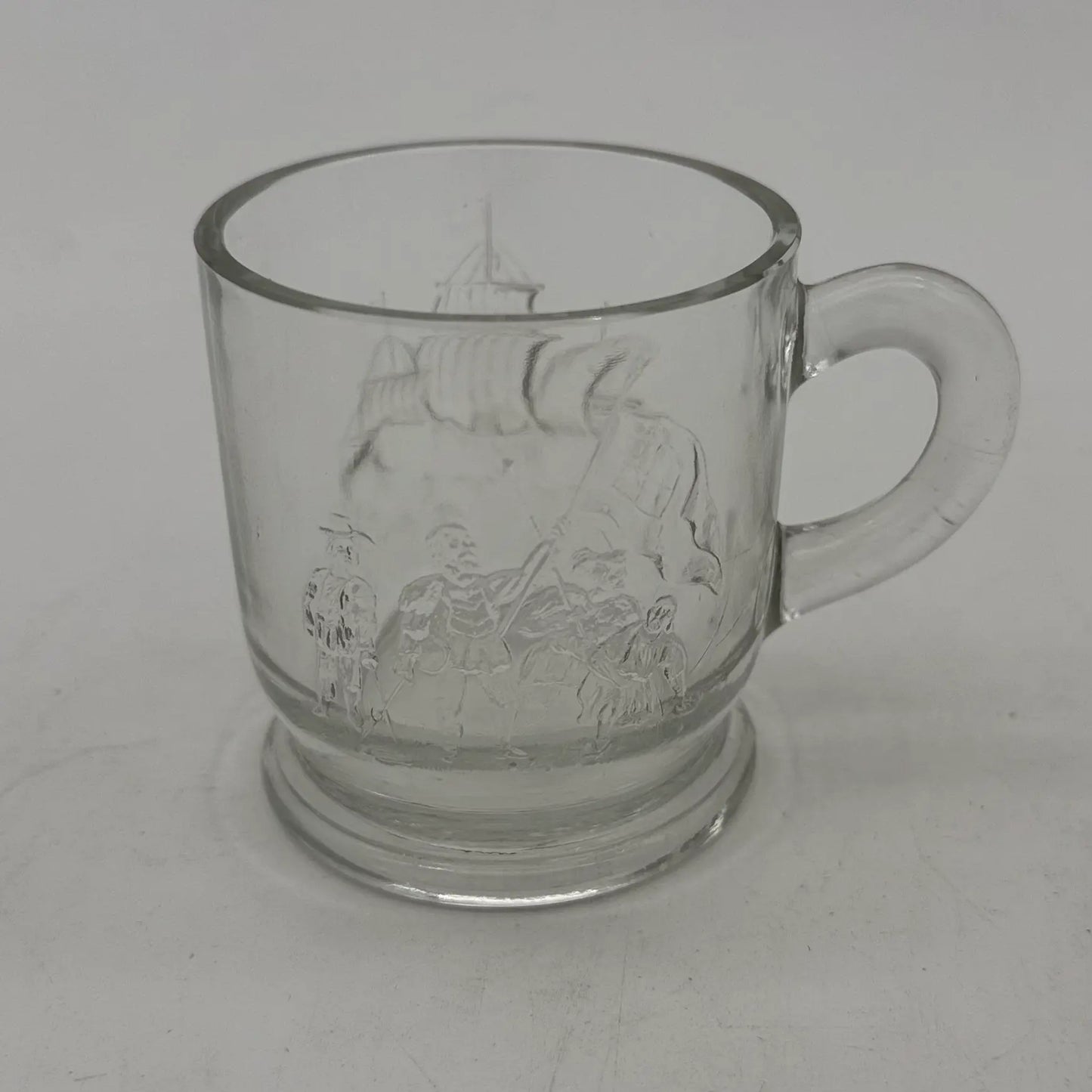 1893 Columbian Exposition Chicago World's Fair Small Pressed Glass Cup with Handle