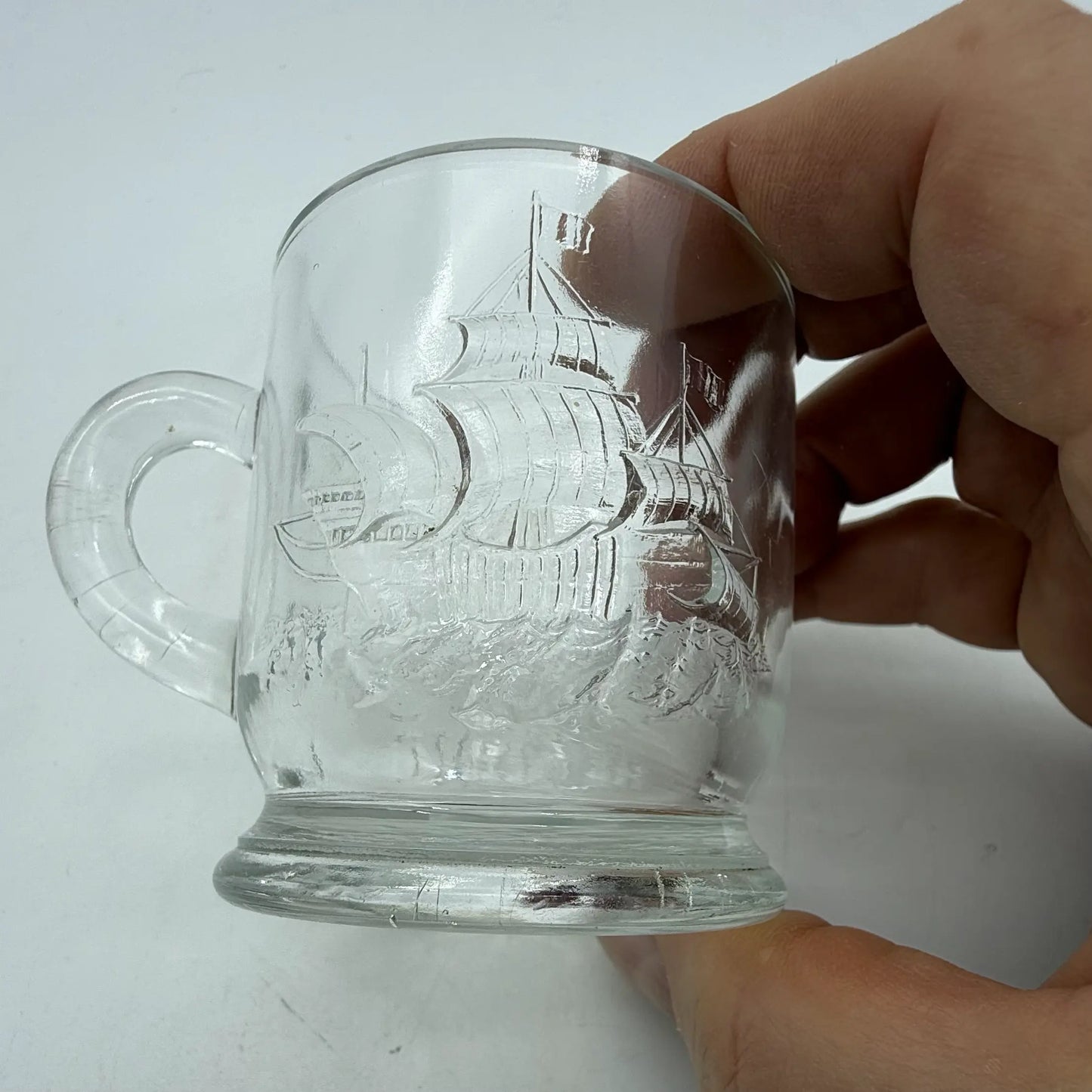 1893 Columbian Exposition Chicago World's Fair Small Pressed Glass Cup with Handle