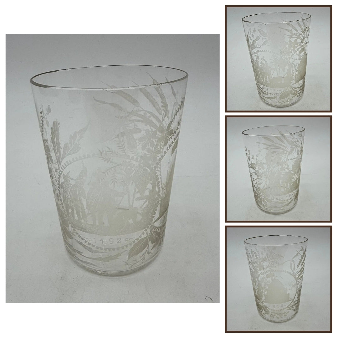 1893 Columbian Exposition Chicago World's Fair Etched Glass
