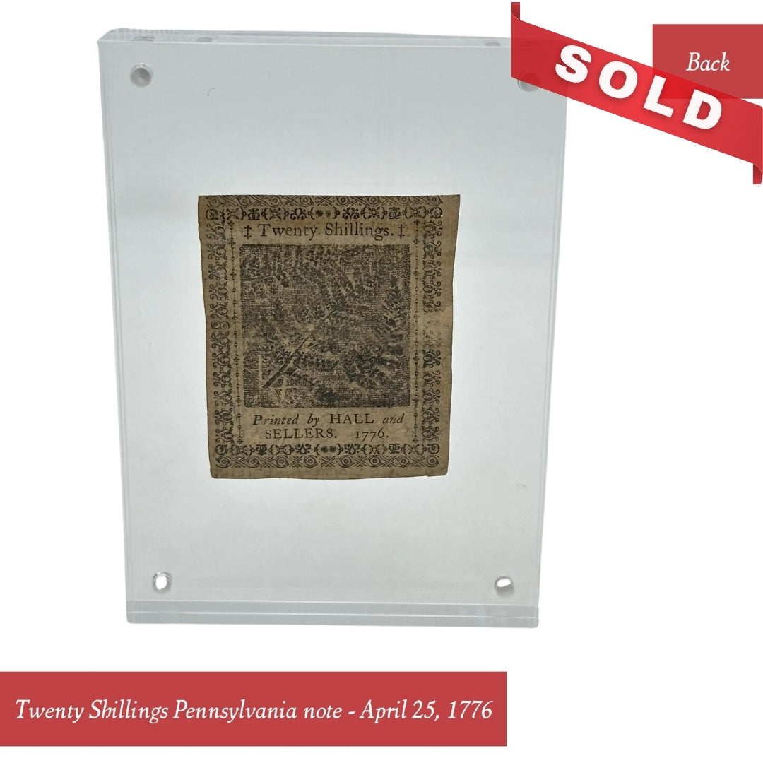 Colonial Currency Notes from 1774 to 1780—Rhode Island, Maryland, Pennsylvania, and Virginia