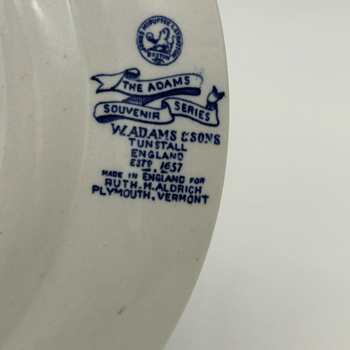 Calvin Coolidge Home Staffordshire Plate - Adams Souvenir
