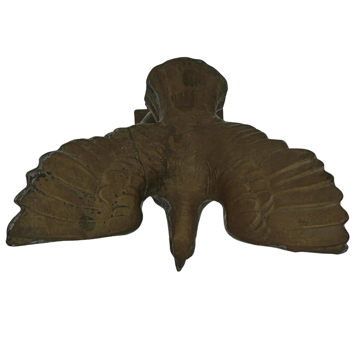 Hand hammered copper eagle flagpole topper