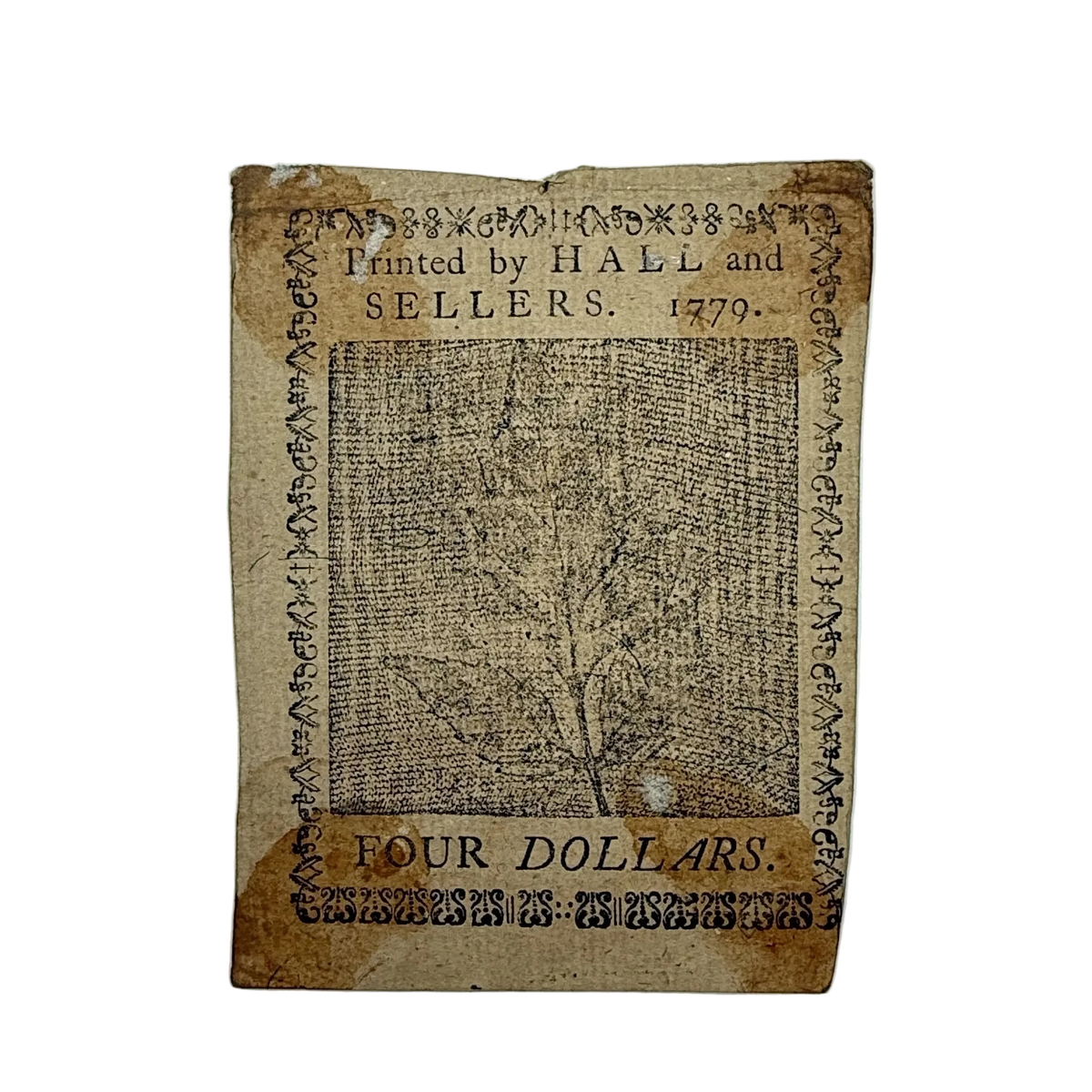 Continental Currency — Spanish-milled $4 — January 14, 1779