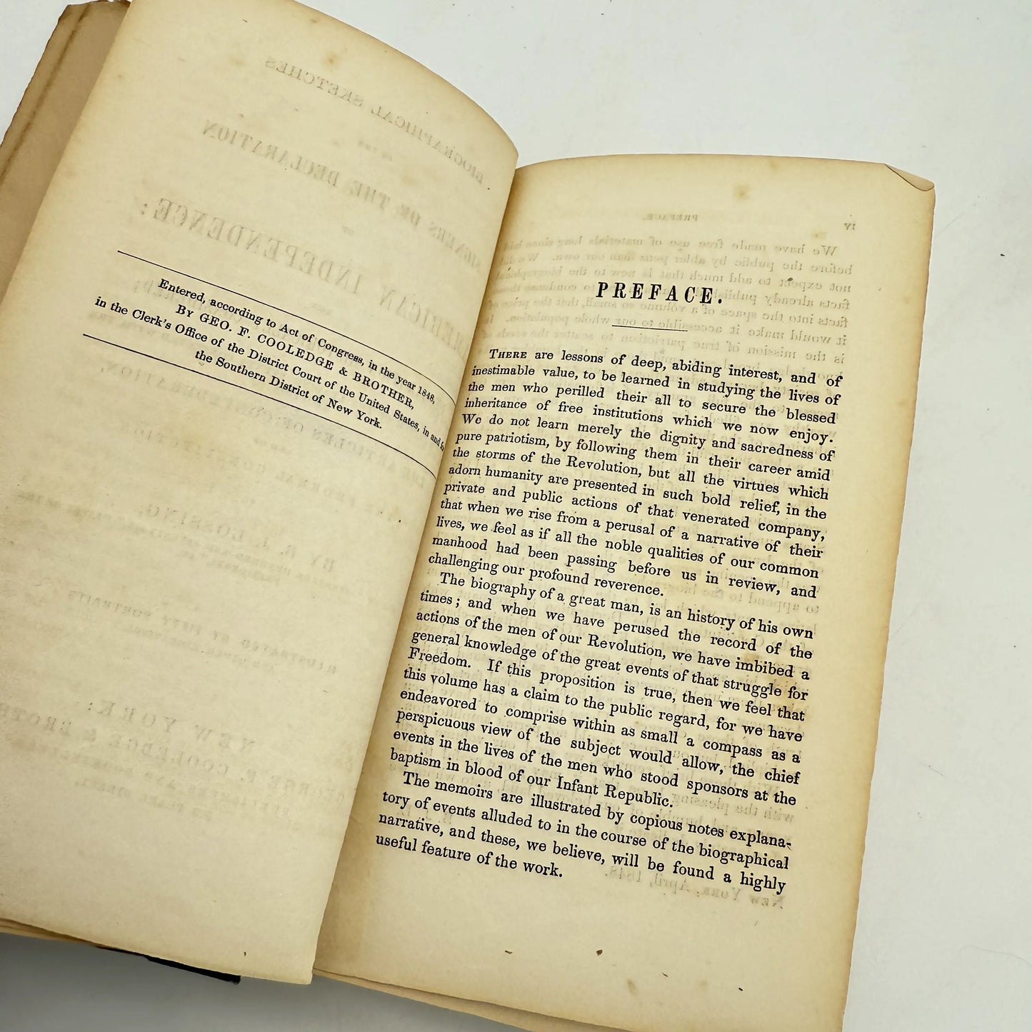 "Signers of the Declaration of Independence" by Benson J. Lossing — 1856