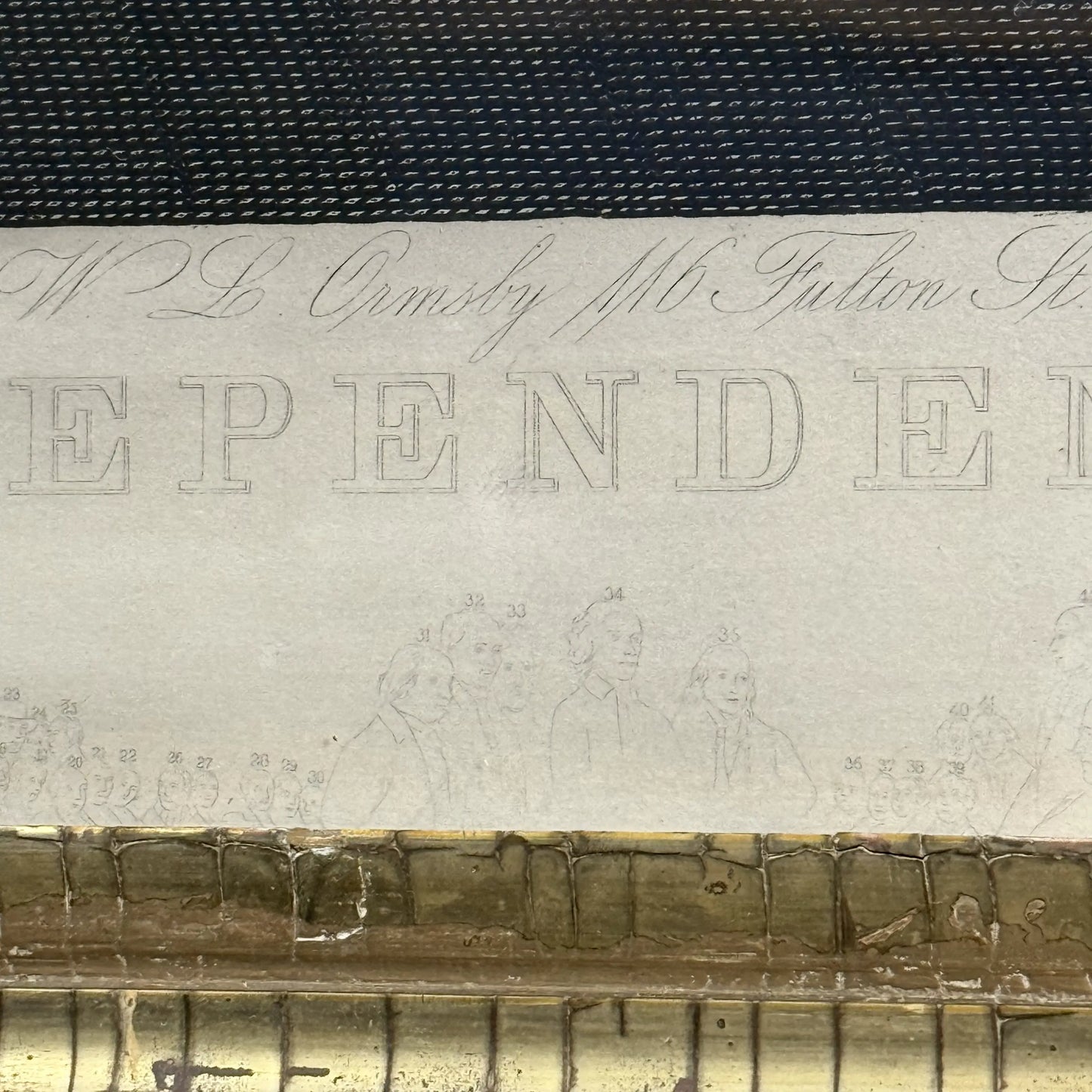 "The Declaration of Independence of the United States of America, July 4th, 1776" Engraving after Trumbull
