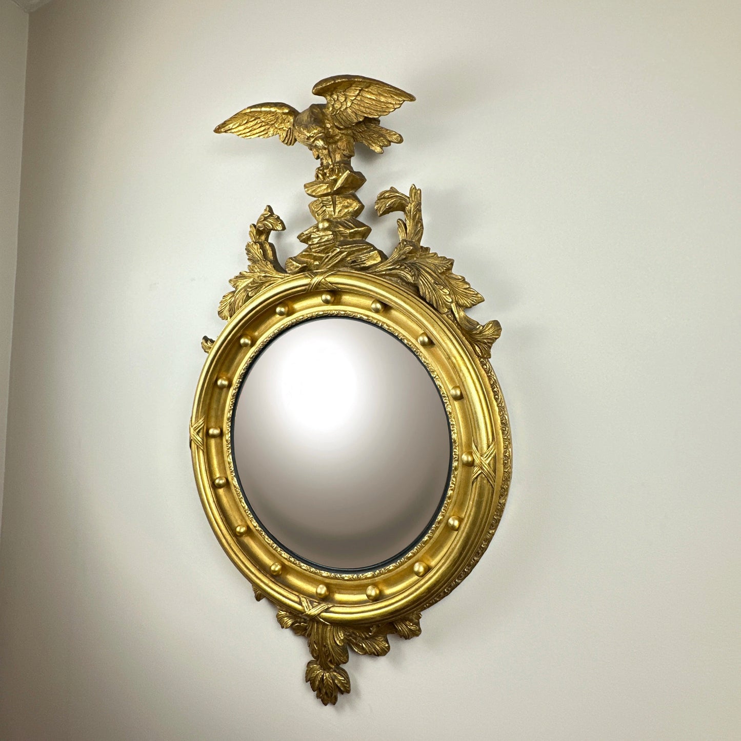 Ornate “Bulls-eye” Convex Mirror — Late 19th/early 20th C.
