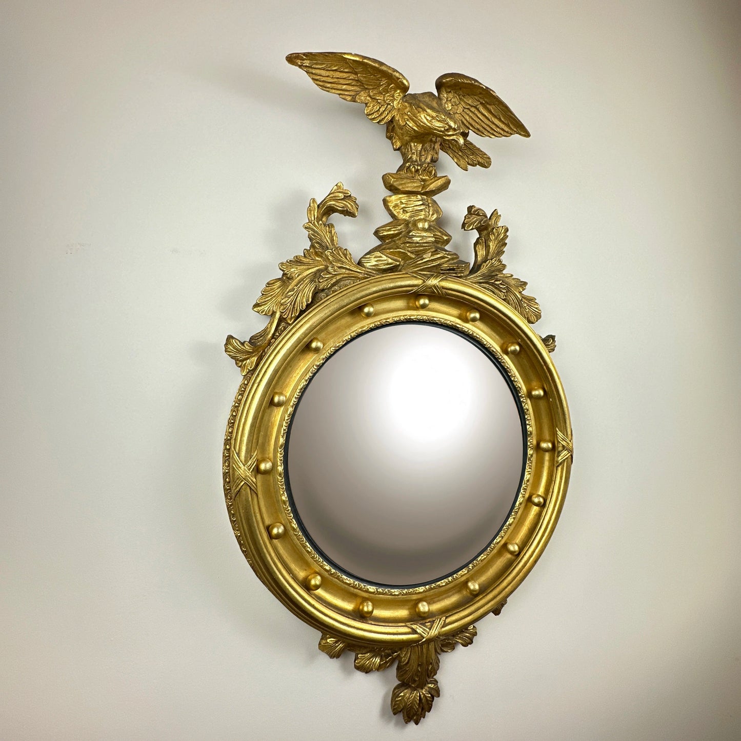 Ornate “Bulls-eye” Convex Mirror — Late 19th/early 20th C.