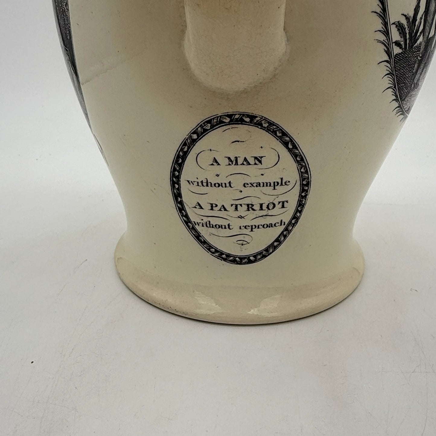 "Washington in Glory — America in Tears" Creamware Pitcher c. 1790