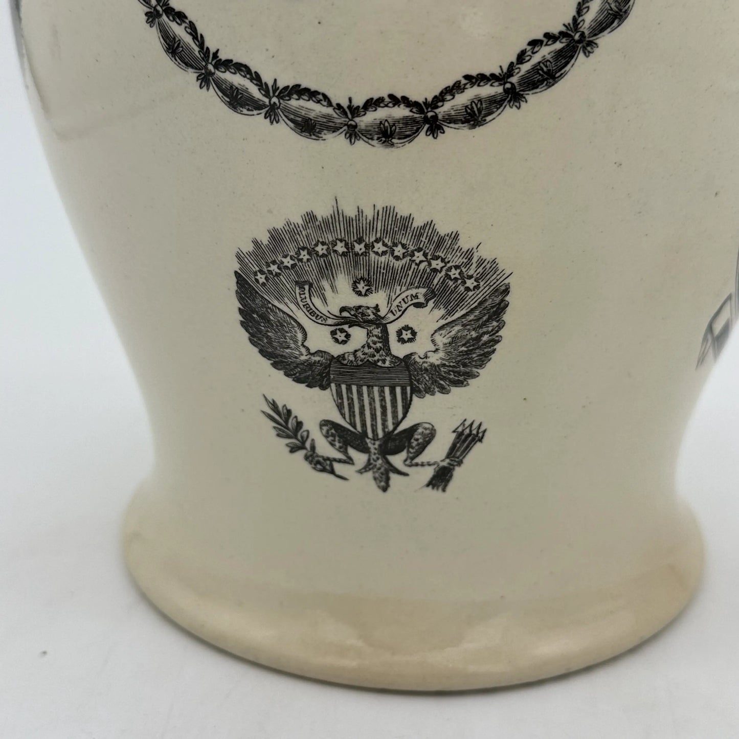 "Washington in Glory — America in Tears" Creamware Pitcher c. 1790