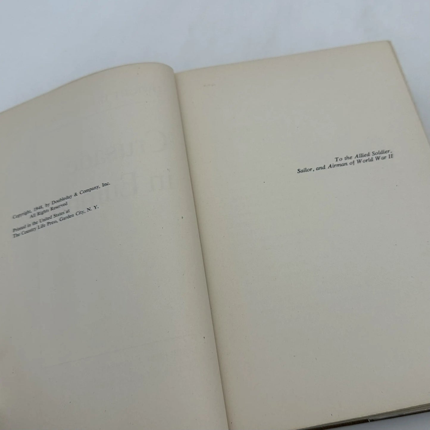 "Crusade in Europe" by Dwight D. Eisenhower — Signed copy