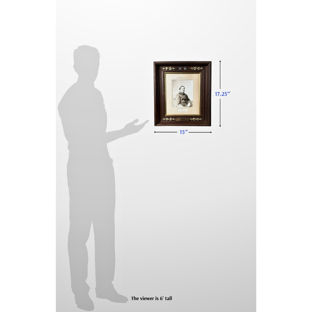 U.S. Navy's First Admiral, David G. Farragut, with photo and signature — Framed