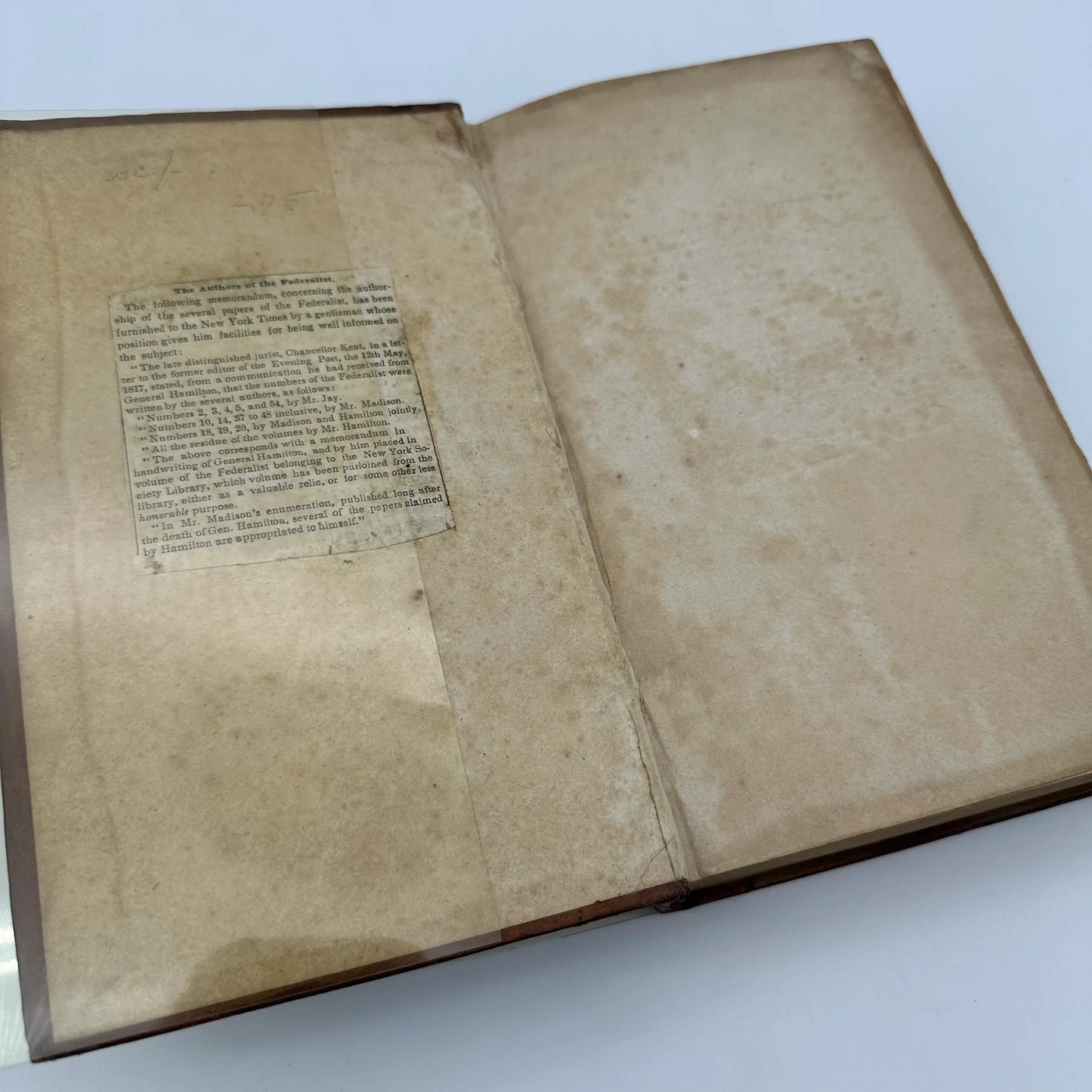 1826 "The Federalist, on the New Constitution" — An extraordinary bound volume