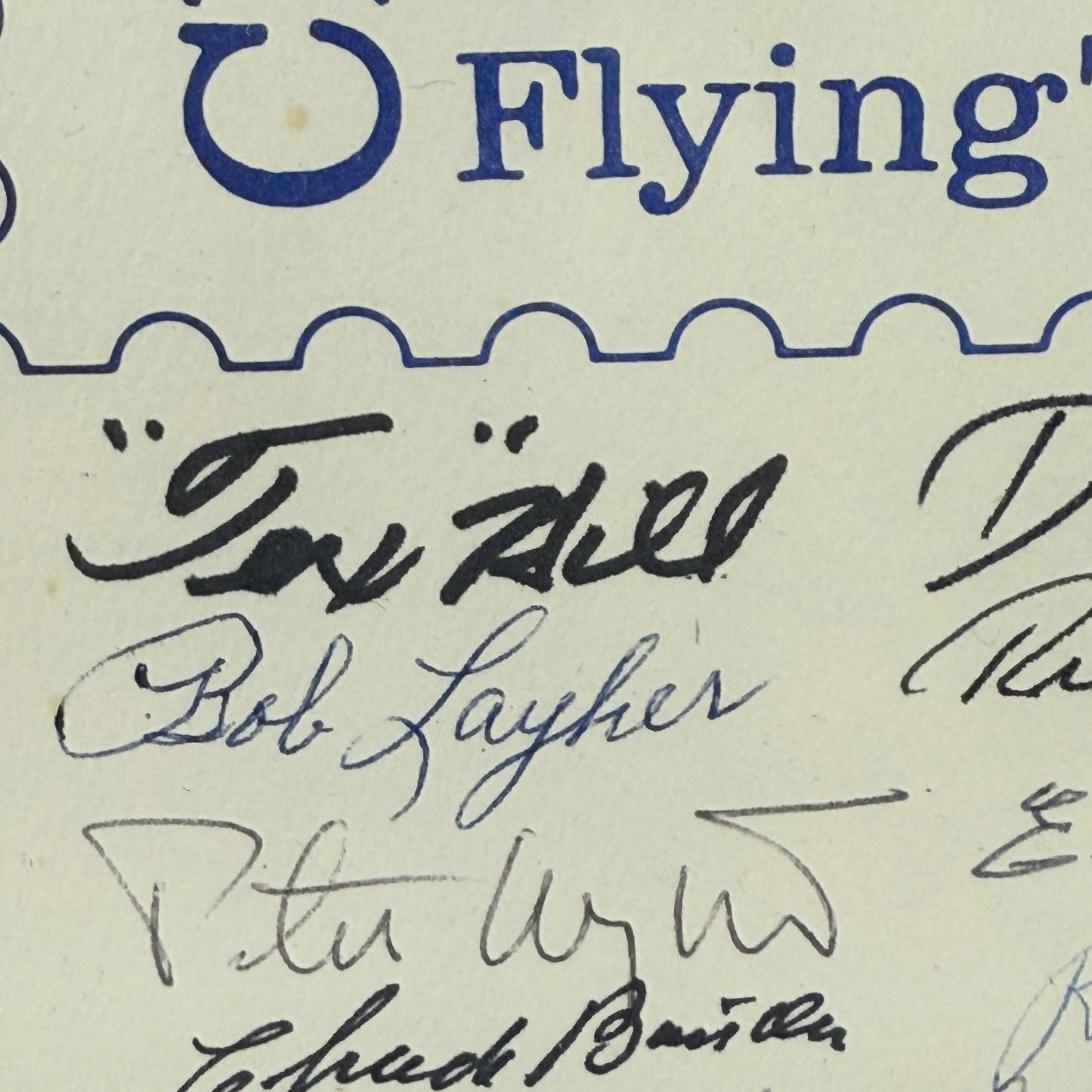 Claire Chennault print hand signed by 11 Flying Tigers